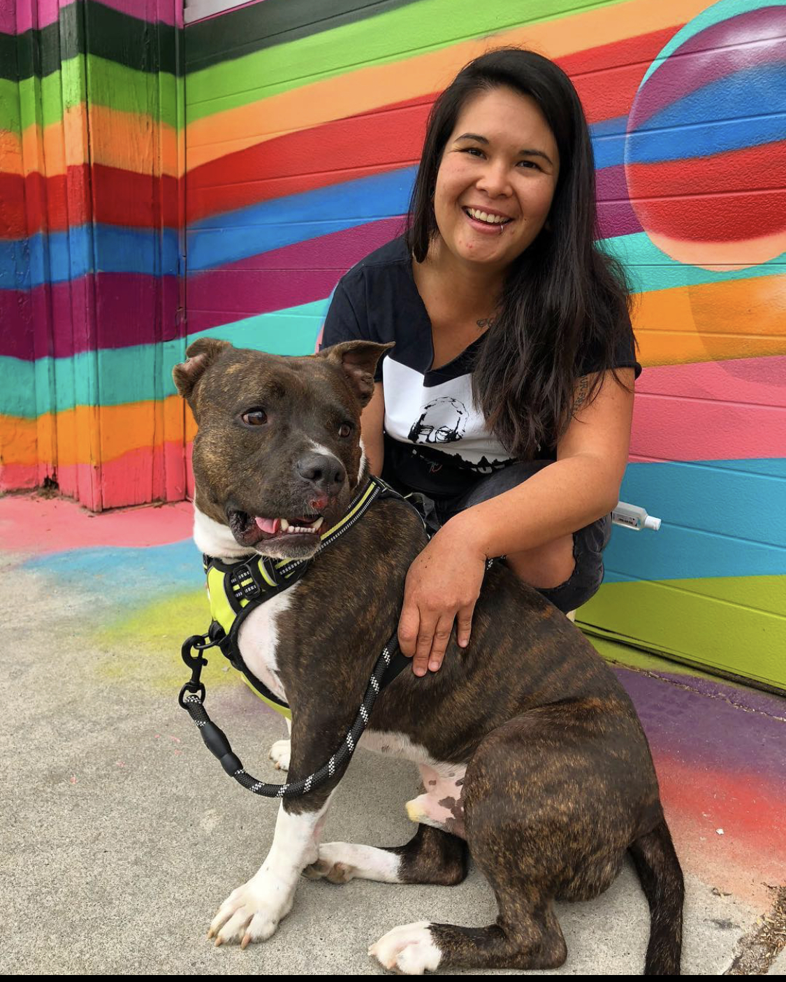 Carol and her dog, Gnocchi